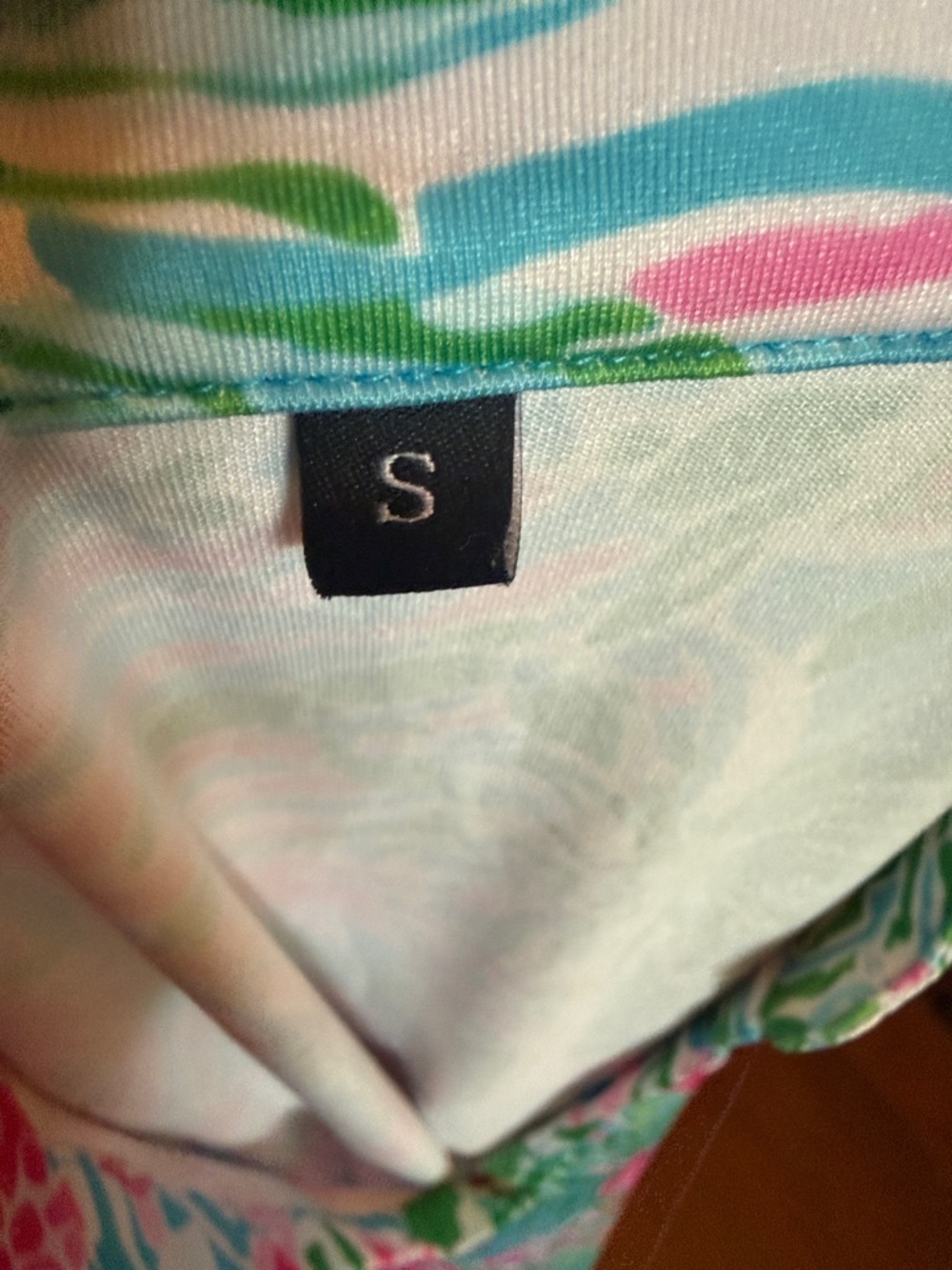 Soneven Womens Ruffle Sleeve Golf Polo Shirts Moisture Wicking Print Blouse Sz S - Picture 8 of 10